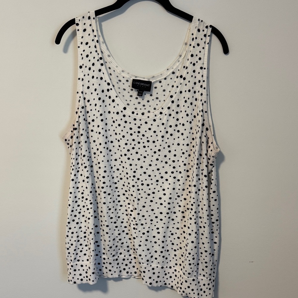 Lane Bryant Knit Polka Dot Tank 22/24